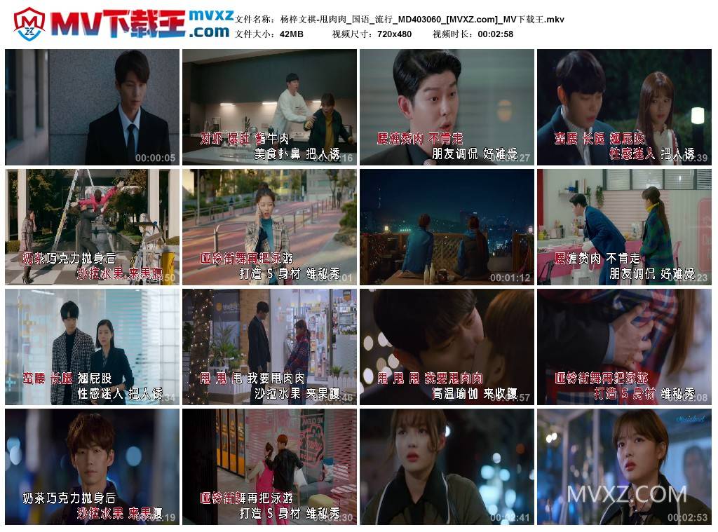 杨梓文祺-甩肉肉_国语_流行_MD403060